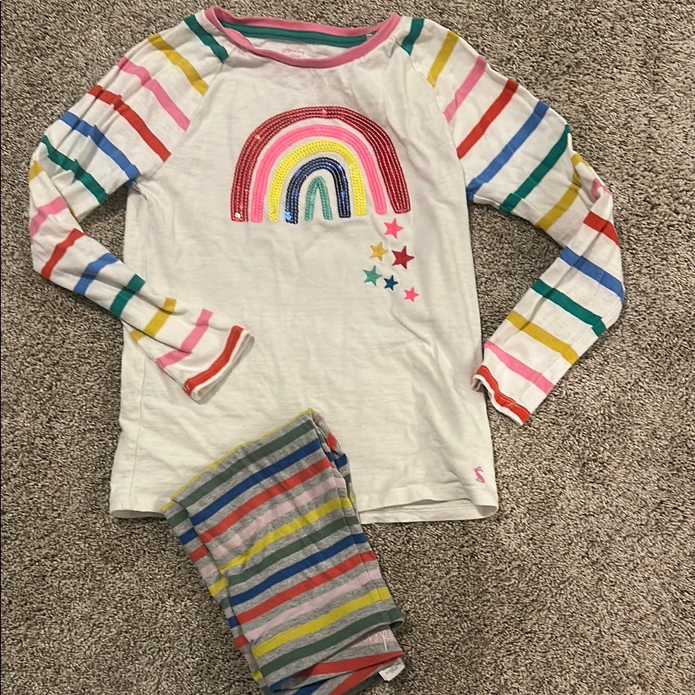 Rainbow Striped Kids Pajamas